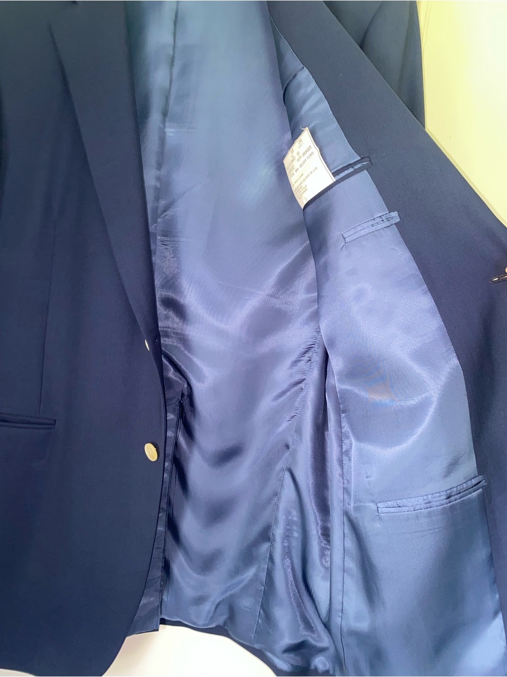 Samuelsohn Suit Jacket SB Como Men 43T Navy 2-Button 100% Wool Blazer Tall EUC - Picture 6 of 12